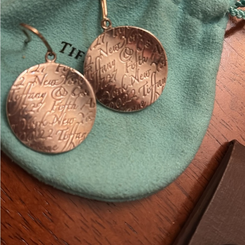 Tiffany & Co. Gold Engraved Earrings